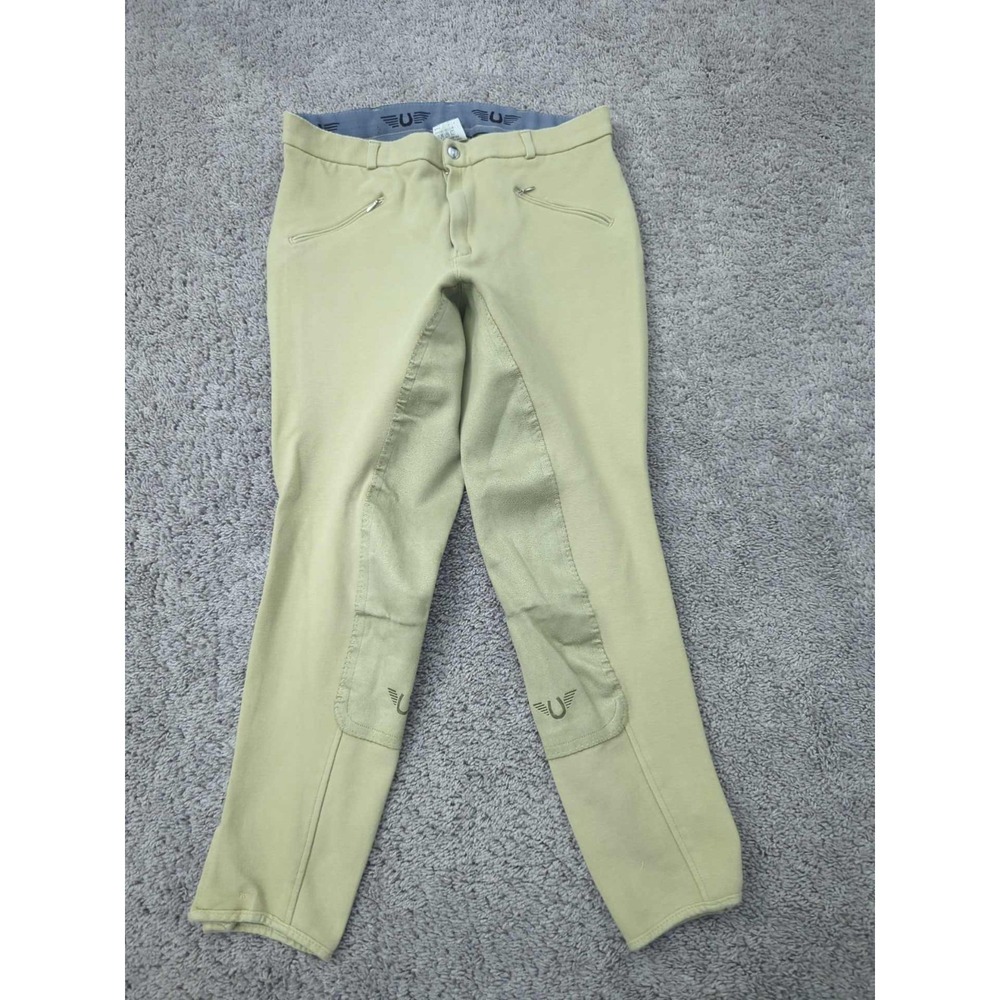 TuffRider Equestrian Breeches‎ Womens 34 Green High Rise Equestrian Horseback